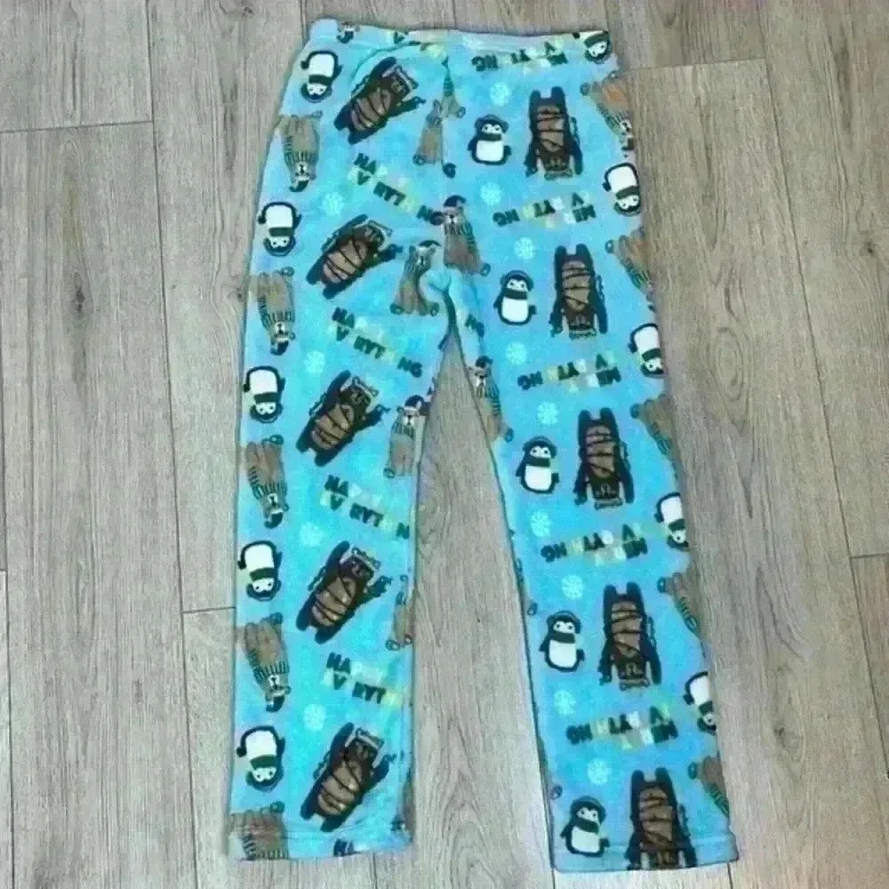 Winter Christmas Print Pajama Pants Size Large (Juniors)